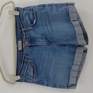 Judy Blue denim jean shorts size 30 stretch blue with cuff 4 inch rise mid rise